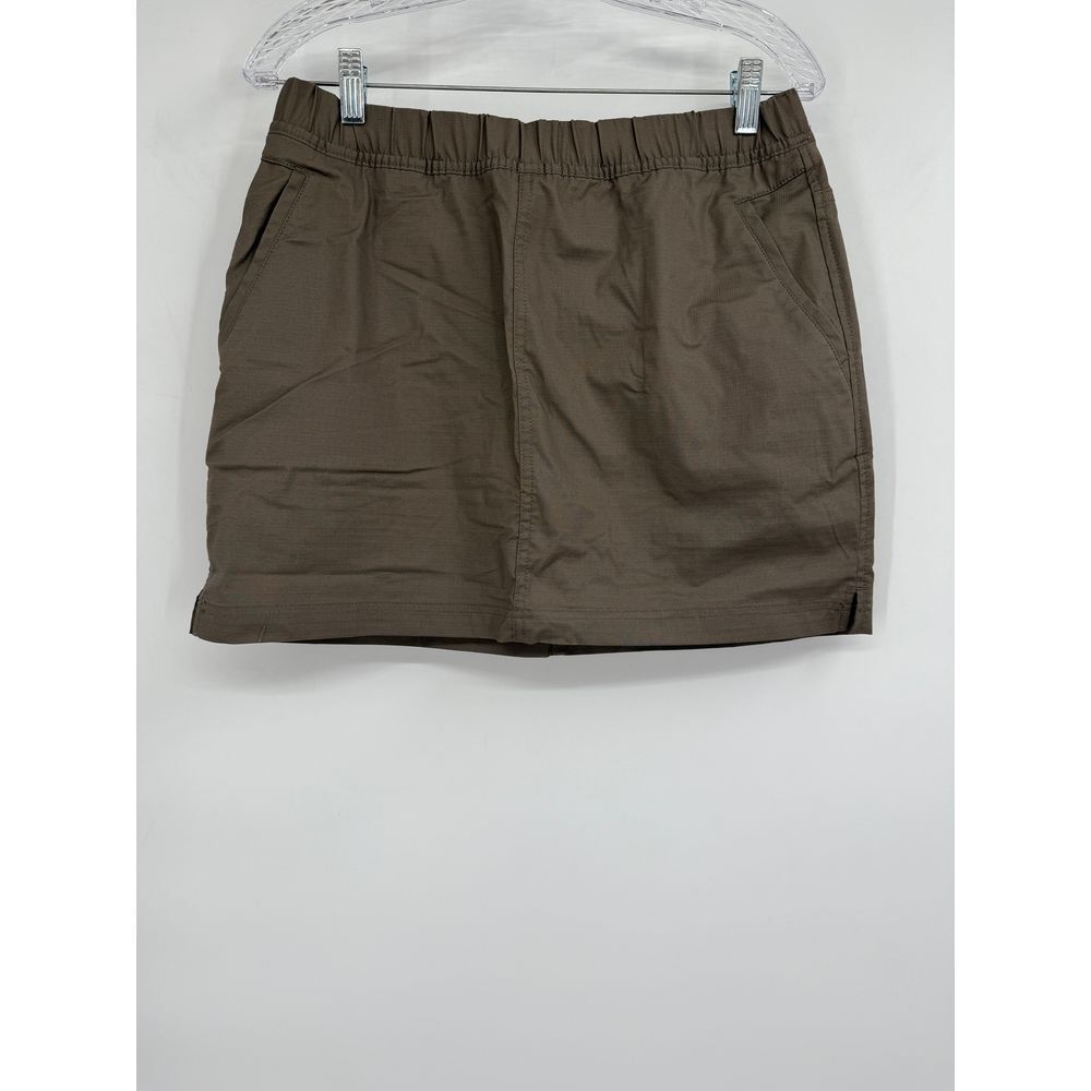 Prana Double Peak Skort Brown Women 6 Mid Rise Lightweight Ripstop Pockets NWT